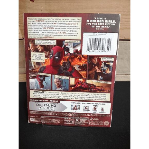 Deadpool (Blu Ray, DVD 2016, Slipcase) Ryan Reynolds - Picture 2 of 2